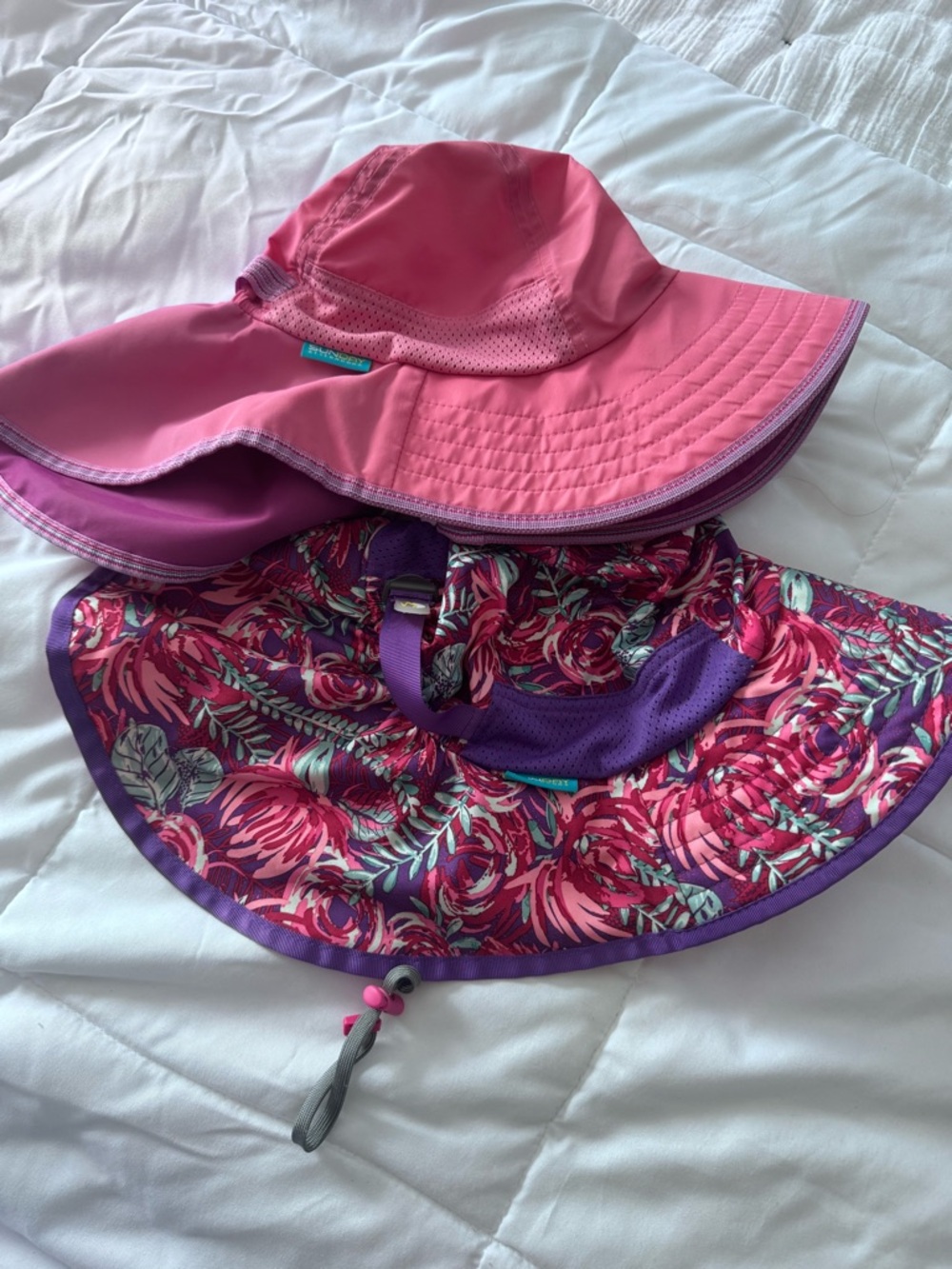 Kids UPF Sun Hat — Pink & Purple Floral